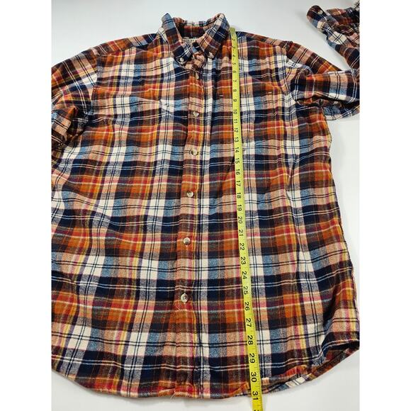 Red head size large L lumberjack brown EUC Flannel button up winter warm men's ^ - Picture 6 of 7